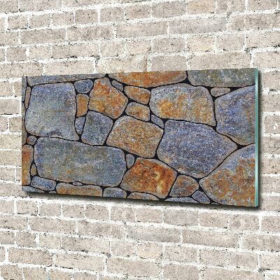 Glass wall art large Stones