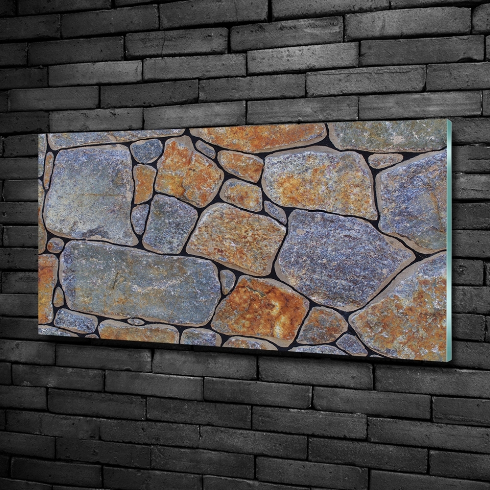 Glass wall art large Stones