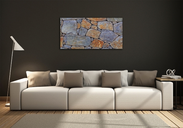 Glass wall art large Stones