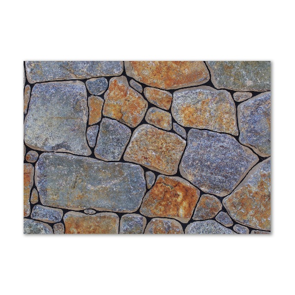 Glass wall art large Stones