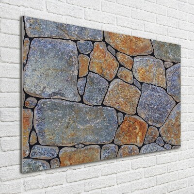 Glass wall art large Stones