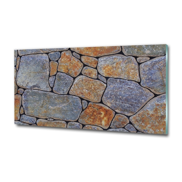 Glass wall art large Stones