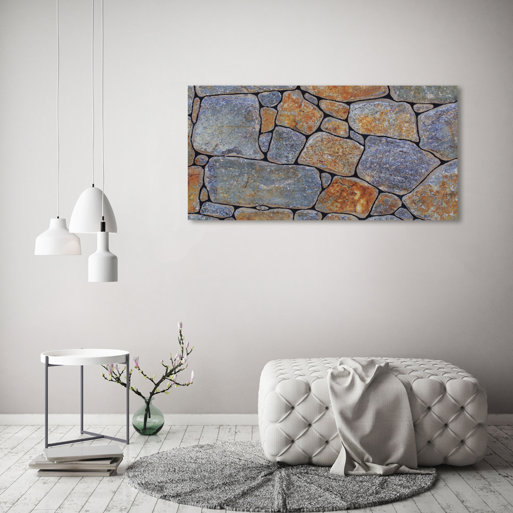 Glass wall art large Stones