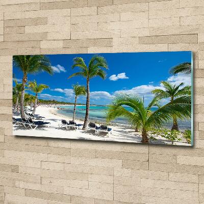 Glass art print Maldives beach