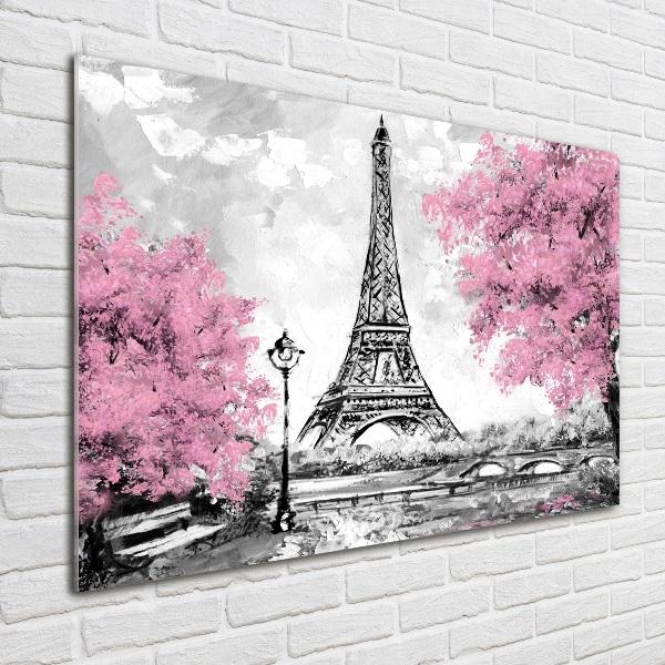 Glass art print Eiffel paris tower