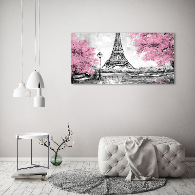 Glass art print Eiffel paris tower