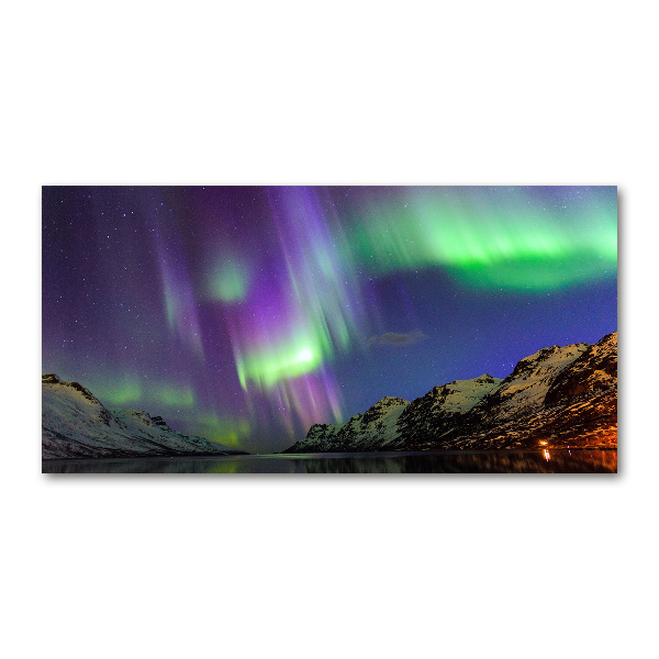 Wall art on glass Northern lights