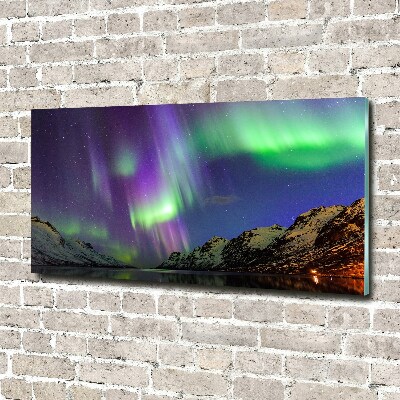 Wall art on glass Northern lights