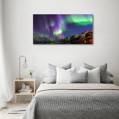 Wall art on glass Northern lights