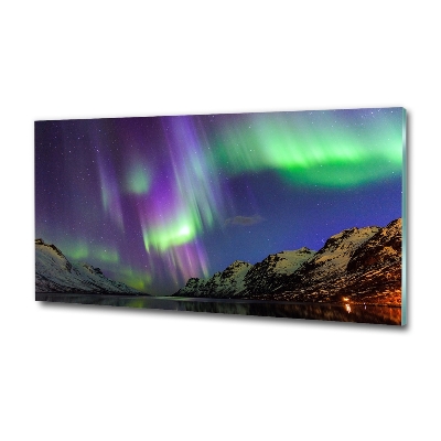 Wall art on glass Northern lights