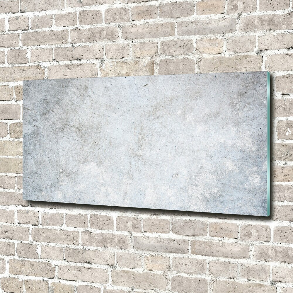 Glass wall art large Concrete background