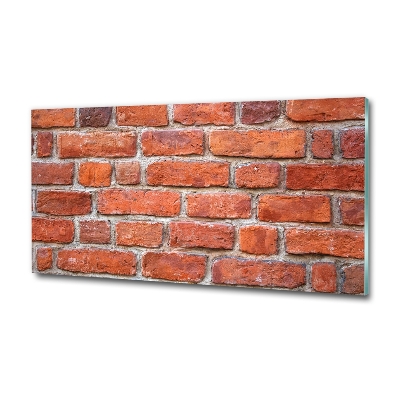 Glass wall art large Brick wall