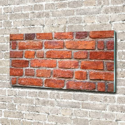 Glass wall art large Brick wall