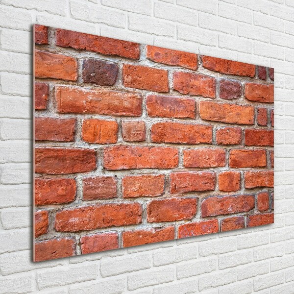 Glass wall art large Brick wall