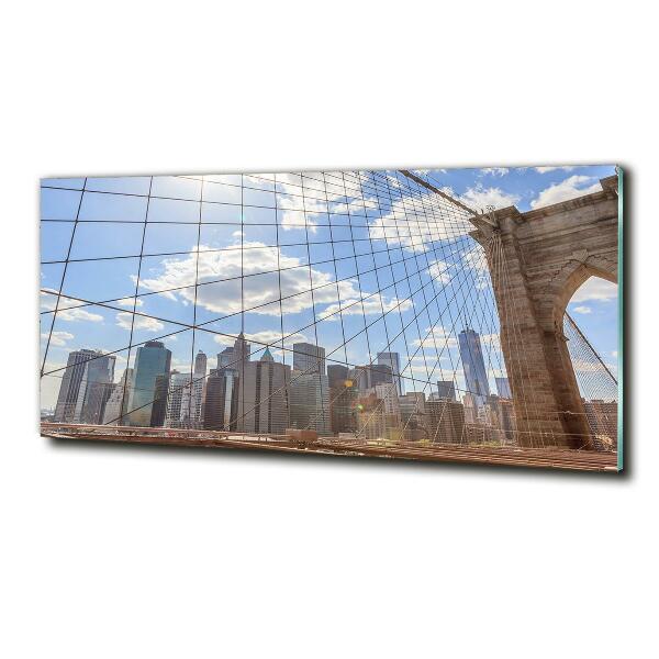 Glass wall art New york bridge