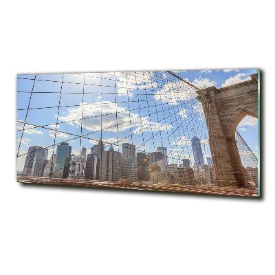 Glass wall art New york bridge