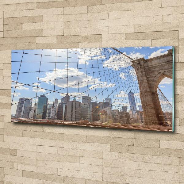 Glass wall art New york bridge