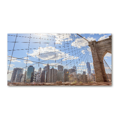 Glass wall art New york bridge