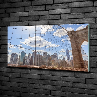 Glass wall art New york bridge