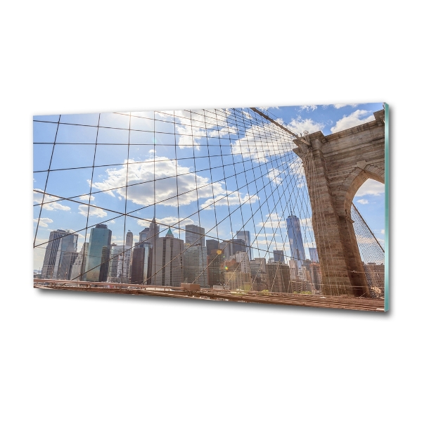 Glass wall art New york bridge