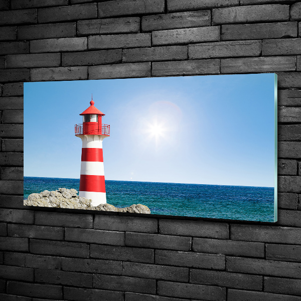 Wall art on glass Lighthouse