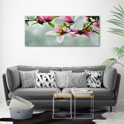 Wall art on glass Magnolia