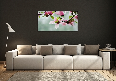 Wall art on glass Magnolia