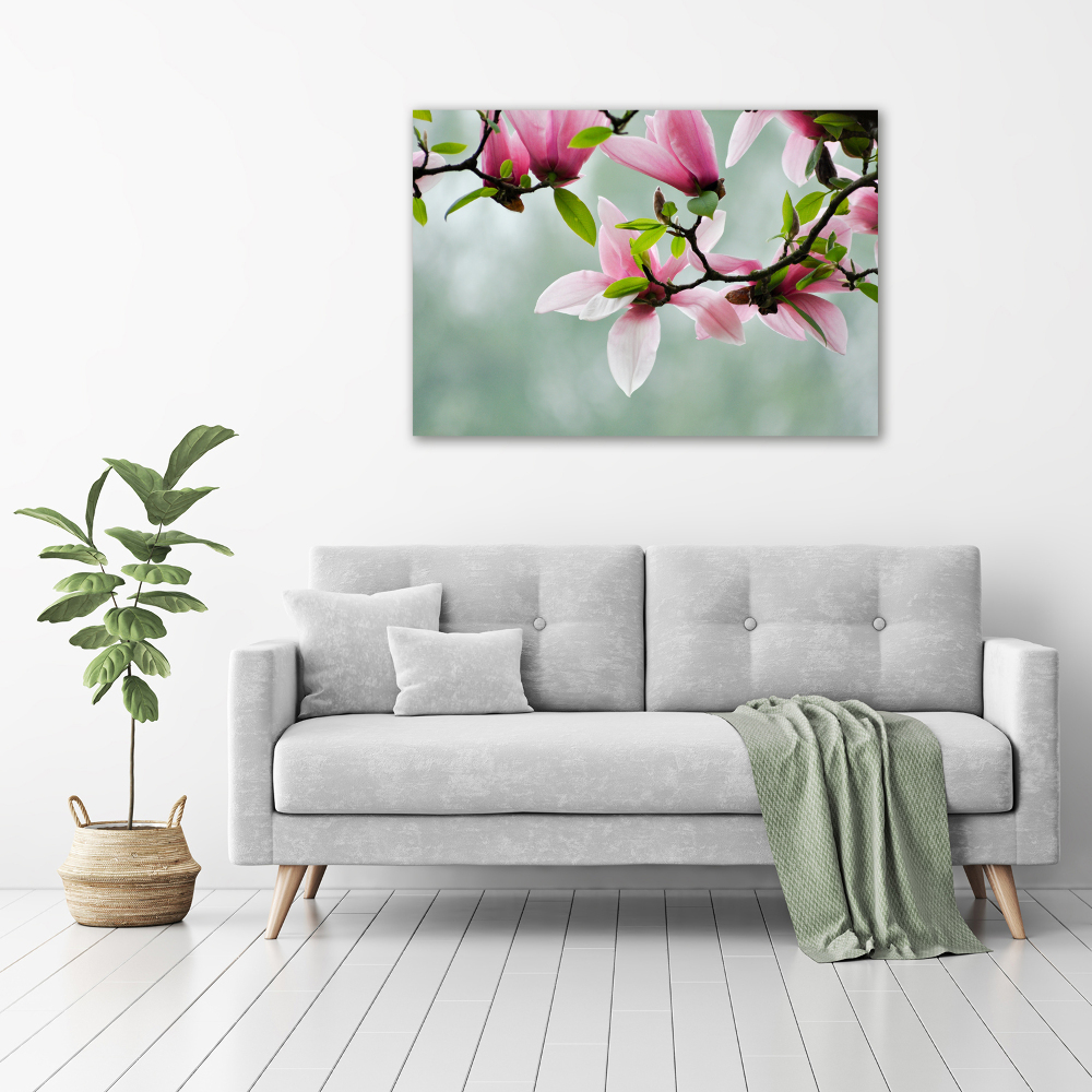 Wall art on glass Magnolia