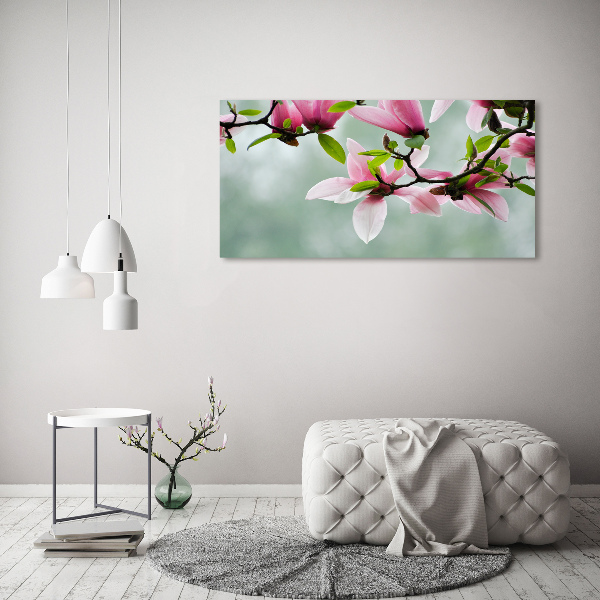 Wall art on glass Magnolia