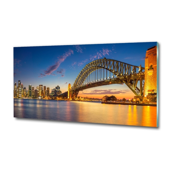 Glass wall art Panorama sydney