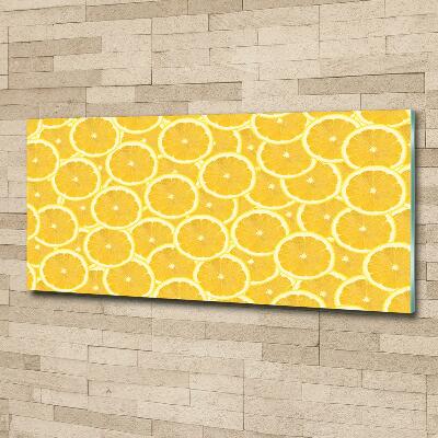 Glass wall art Lemon slices