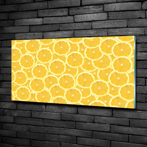 Glass wall art Lemon slices