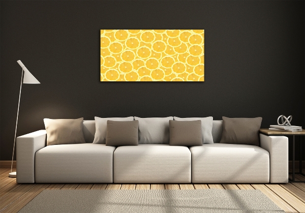 Glass wall art Lemon slices