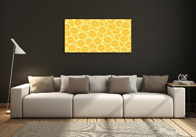 Glass wall art Lemon slices