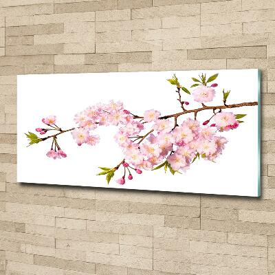 Wall art on glass Wild rose