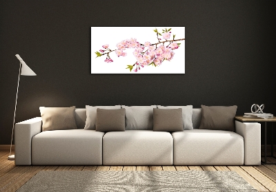 Wall art on glass Wild rose