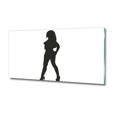 Glass art print A woman's silhouette