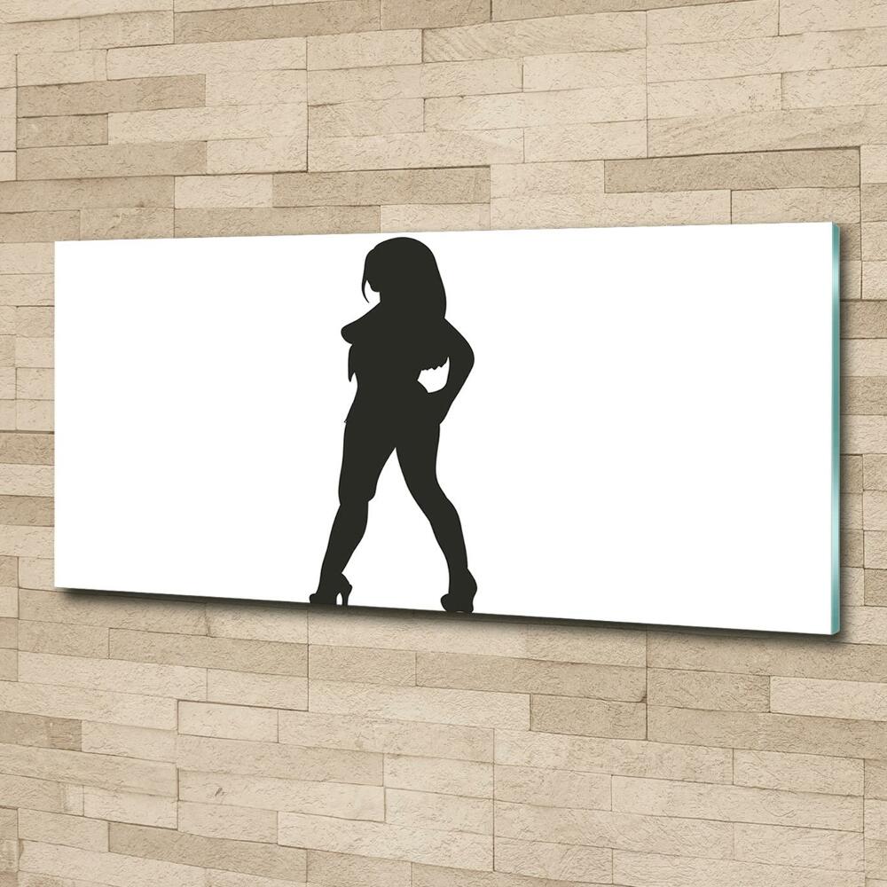 Glass art print A woman's silhouette