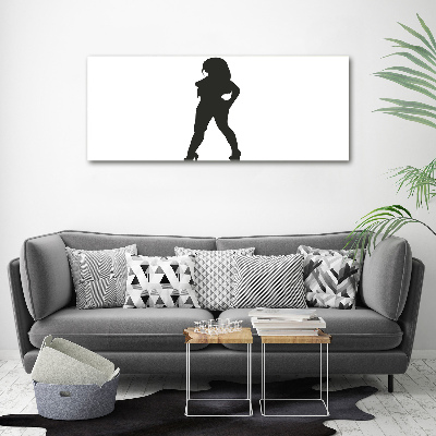 Glass art print A woman's silhouette