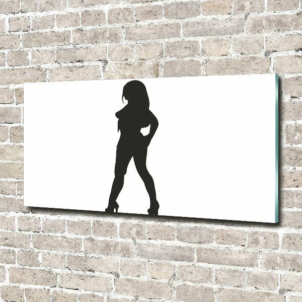 Glass art print A woman's silhouette