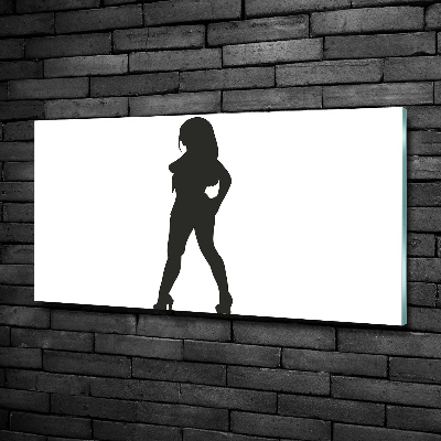 Glass art print A woman's silhouette