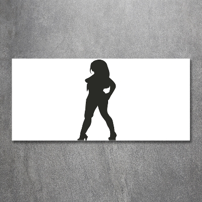 Glass art print A woman's silhouette