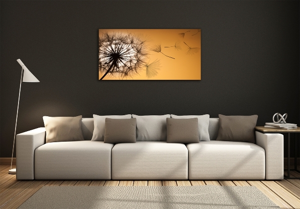 Glass art print Dandelion