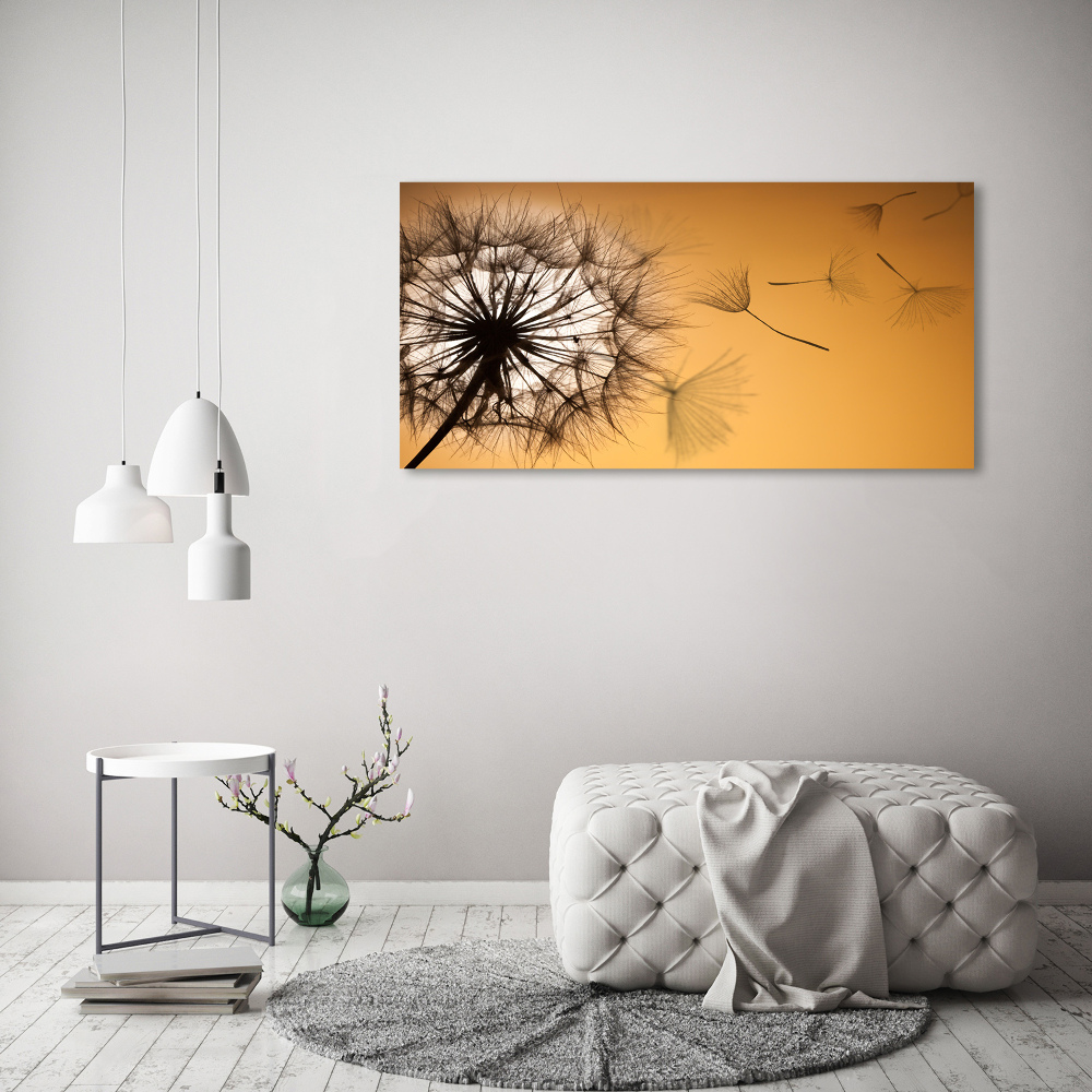 Glass art print Dandelion