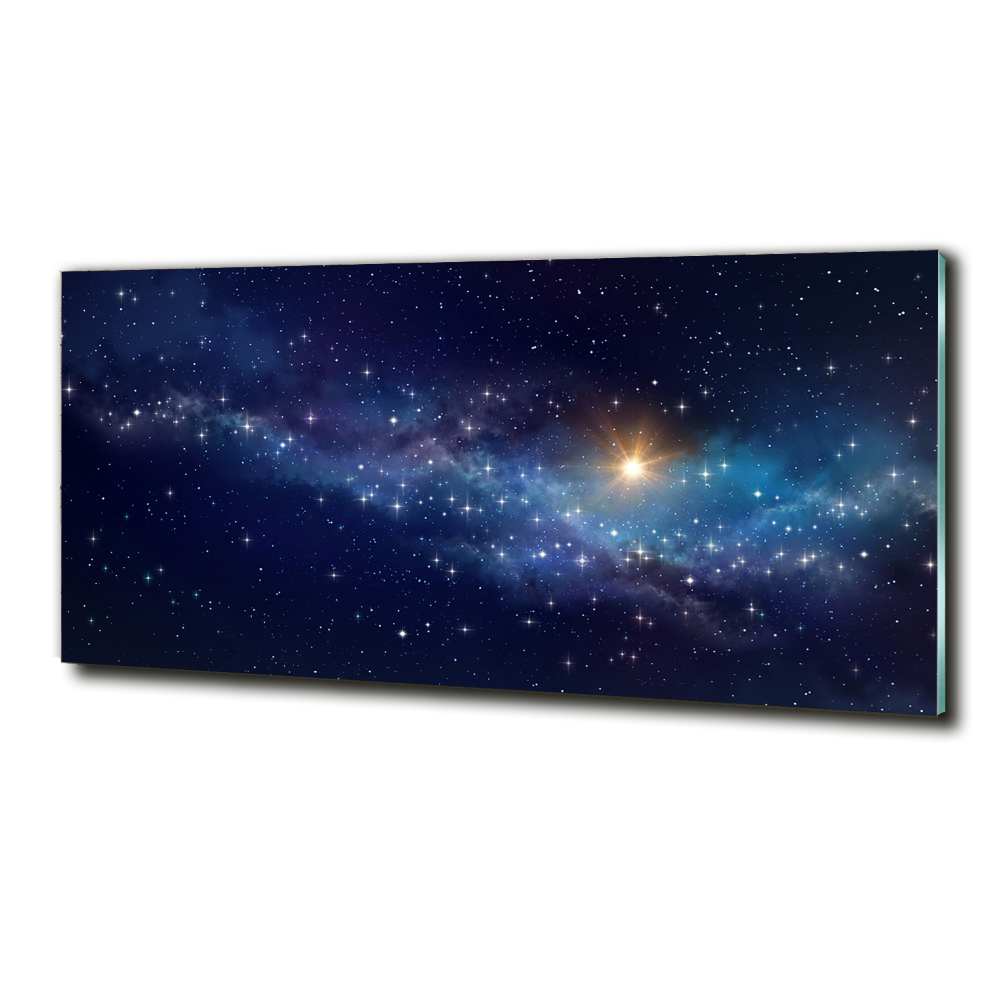 Glass wall art Galaxy