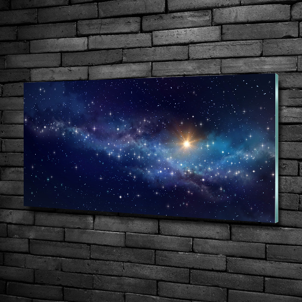 Glass wall art Galaxy