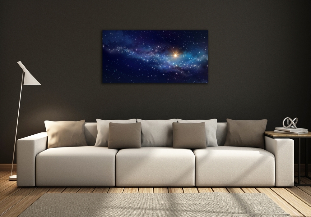 Glass wall art Galaxy