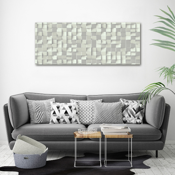 Glass wall art large Geometric background