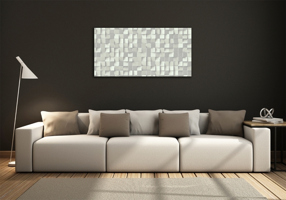 Glass wall art large Geometric background