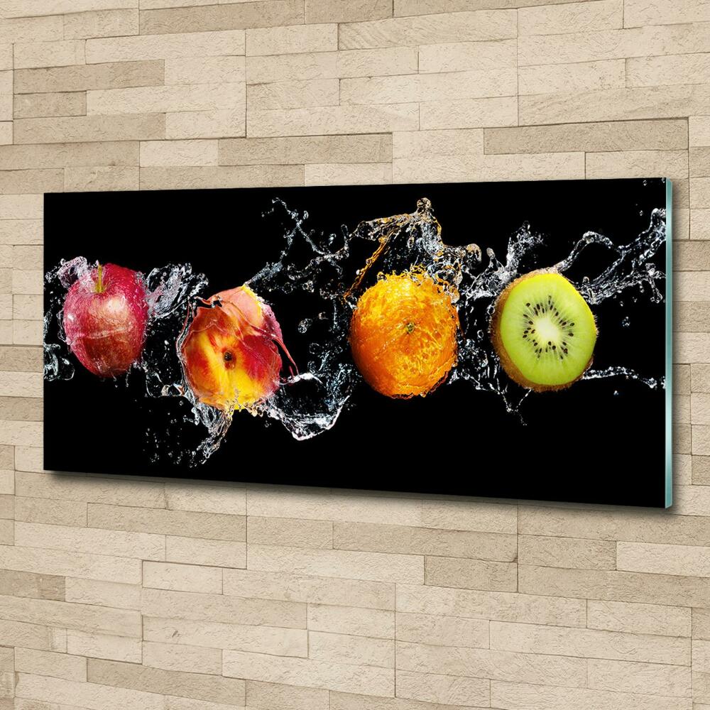 Wall art on glass Fruit and water